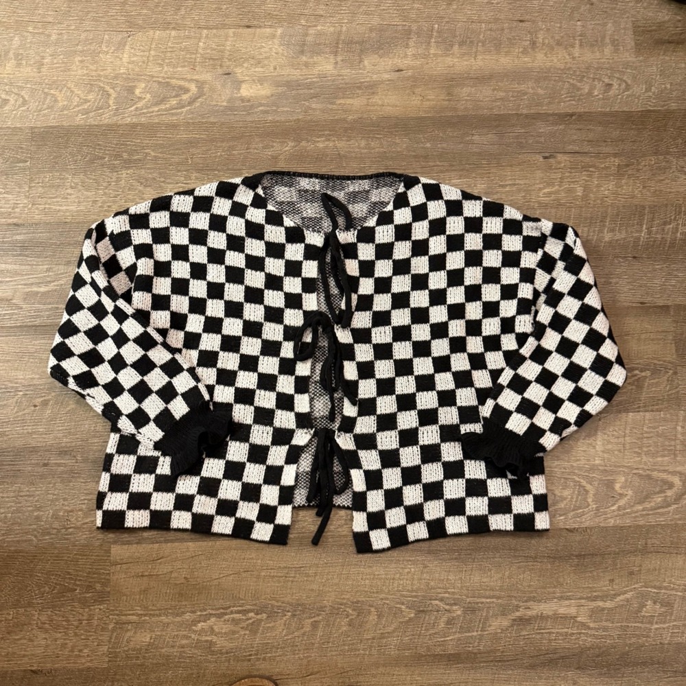 SHEIN Tie Front Sweater